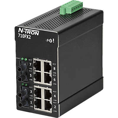 N -Tron® 710FXE2-ST-80 Managed 10-port Industrial Ethernet Switch